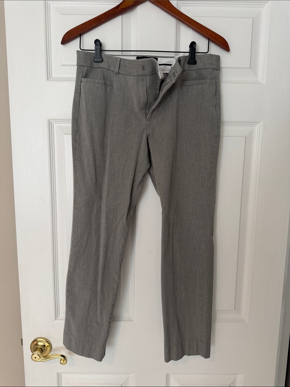 Banana Republic Sloan Straight Leg Dress Pants in Light Gray